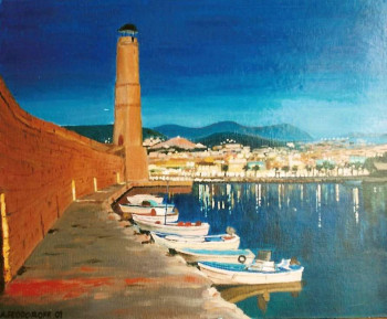 Œuvre contemporaine nommée « Rethymnon », Réalisée par ANDRé FEODOROFF