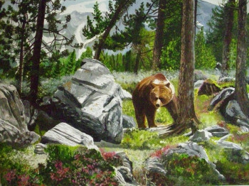 Œuvre contemporaine nommée « Ours de l'Engadine », Réalisée par ANDRé FEODOROFF