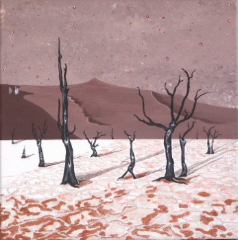 Œuvre contemporaine nommée « Impression Namibie », Réalisée par MILEG