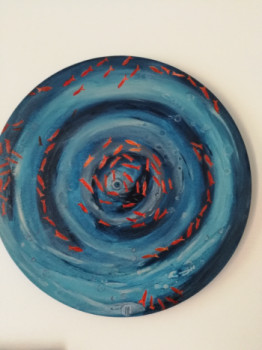 Œuvre contemporaine nommée « La ronde des poissons (2019) », Réalisée par FAHIMA BOUBIA... NU