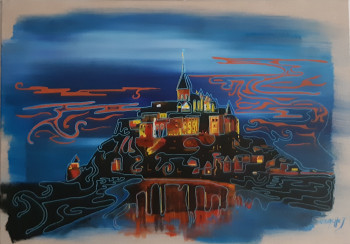 Œuvre contemporaine nommée « Le Mont St Michel », Réalisée par ERIC BACHET
