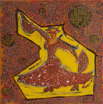 Œuvre contemporaine nommée « Flamenco », Réalisée par ERIC BACHET
