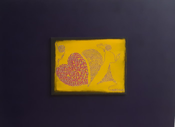 Œuvre contemporaine nommée « Au cœur de l'Amour », Réalisée par ERIC BACHET
