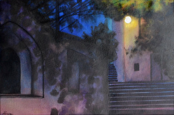 Œuvre contemporaine nommée « Escaliers bleus », Réalisée par ALISSA