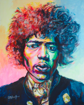 Œuvre contemporaine nommée « Jimi Hendrix », Réalisée par STéPHANE-HERVé