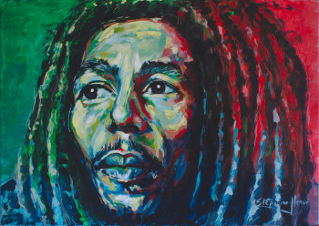 Œuvre contemporaine nommée « Bob Marley », Réalisée par STéPHANE-HERVé