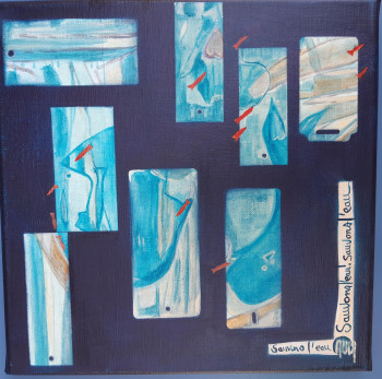 Œuvre contemporaine nommée « Sauvons l'eau-1 (2019) », Réalisée par FAHIMA BOUBIA... NU