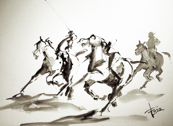 Œuvre contemporaine nommée « Etude polo n° 18-52 », Réalisée par THIERRY FAURE