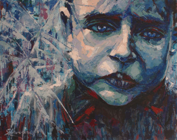 Œuvre contemporaine nommée « Broken blue boy », Réalisée par STéPHANE-HERVé