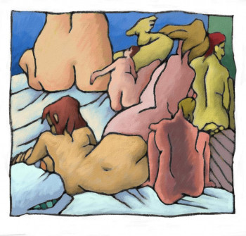 Œuvre contemporaine nommée « Les Demoiselles de Nancy - Paint Tool SAI.. », Réalisée par ARNOULD -
