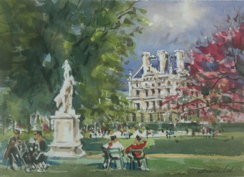 Œuvre contemporaine nommée « les tuileries  - Paris   », Réalisée par ARNOULD   -