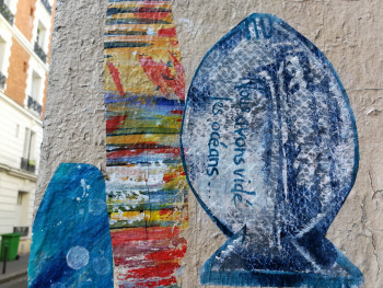 Œuvre contemporaine nommée « Poisson 4 », Réalisée par FAHIMA BOUBIA... NU