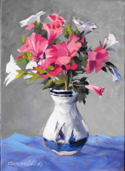 Œuvre contemporaine nommée « Bouquet de mon jardin  (vendue) », Réalisée par ARNOULD   -