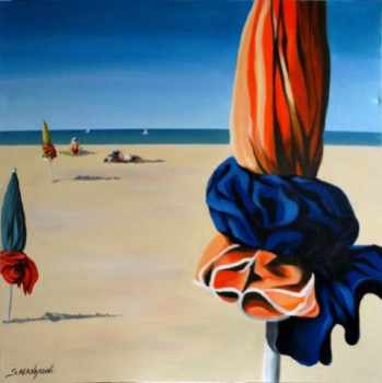 Œuvre contemporaine nommée « Enfin, la plage », Réalisée par SYLVIANE BERNARDINI