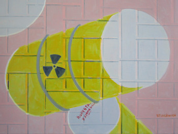 Œuvre contemporaine nommée « Rupestre 21 ème siècle », Réalisée par STINCKWICH