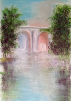 Œuvre contemporaine nommée « Pont à la porte St Jacques Parthenay », Réalisée par BARTLET-DROUZY