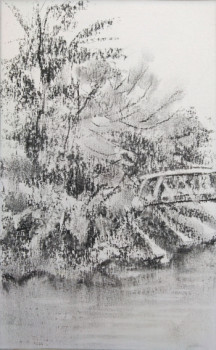 Œuvre contemporaine nommée « Passerelle sur le Thouet * », Réalisée par BARTLET-DROUZY