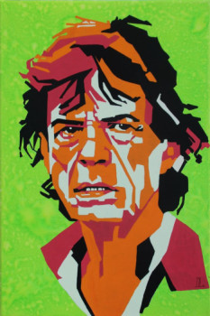 Œuvre contemporaine nommée « Mick Jagger », Réalisée par AQUARELLEMENT VOTRE