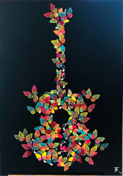 Œuvre contemporaine nommée « Papillons », Réalisée par A.T.1801
