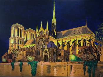 Œuvre contemporaine nommée « Notre Dame », Réalisée par A.T.1801