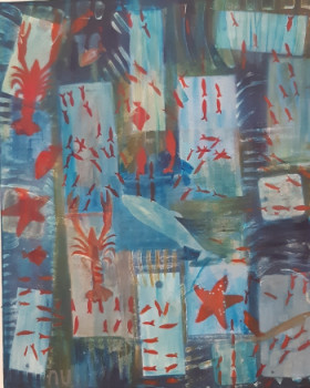 Œuvre contemporaine nommée « Empreintes (2018) », Réalisée par FAHIMA BOUBIA... NU