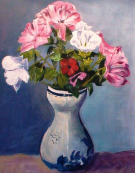 Œuvre contemporaine nommée « Fleurs de mon jardin », Réalisée par ELIANE DEBARD