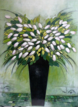 Œuvre contemporaine nommée « Le bouquet vert », Réalisée par VICTOR SASPORTAS