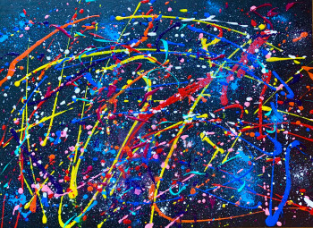 Œuvre contemporaine nommée « Festival of colors », Réalisée par ARTY_MARIE