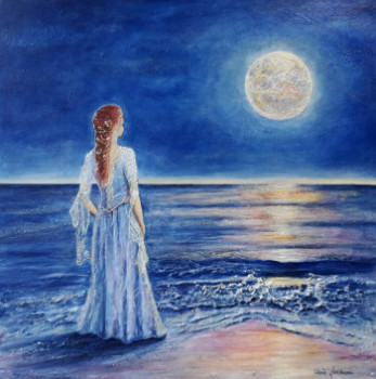 Œuvre contemporaine nommée « Ode à la Lune », Réalisée par MARIE LANDREAU