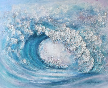 Œuvre contemporaine nommée « Coeur de vague », Réalisée par MARIE LANDREAU