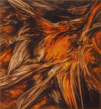 Œuvre contemporaine nommée « Violence orientale, 1984 (162x150) », Réalisée par JACQUES DEFFONTAINE