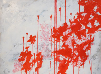 Œuvre contemporaine nommée « Letrre rouge 3 », Réalisée par RICHARD SAINT-AMANS