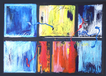 Œuvre contemporaine nommée « abstract 9 », Réalisée par RICHARD SAINT-AMANS