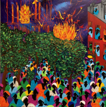 Œuvre contemporaine nommée « Paris Brûles t-il ? », Réalisée par NADODO