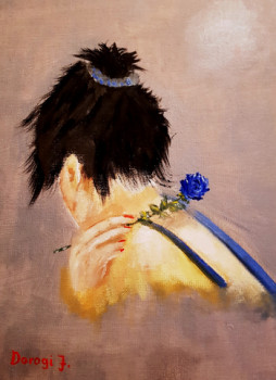 Œuvre contemporaine nommée « Roses bleues », Réalisée par SEPI