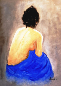 Œuvre contemporaine nommée « Femme bleu », Réalisée par SEPI