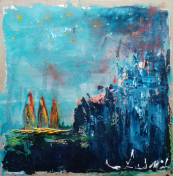 Œuvre contemporaine nommée « Songe étoilé », Réalisée par MURIEL MELIN