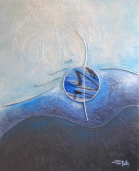Œuvre contemporaine nommée « blue moon », Réalisée par JANPOL PORTALIS