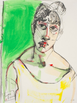Œuvre contemporaine nommée « Portrait gouache 2 », Réalisée par SOPHIE PIGEON
