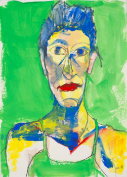 Œuvre contemporaine nommée « Portrait gouache 4 », Réalisée par SOPHIE PIGEON