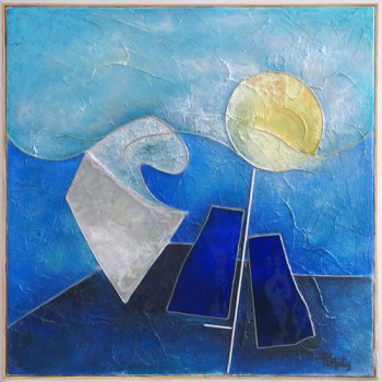 Œuvre contemporaine nommée « wind in open sea », Réalisée par JANPOL PORTALIS
