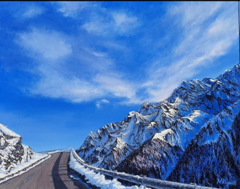 Œuvre contemporaine nommée « Route de montagne Pyrénées », Réalisée par NADYA RIGAILL