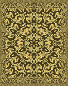 Œuvre contemporaine nommée « MOTIF TAPIS N° 24 », Réalisée par DEKORTRONIK
