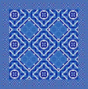 Œuvre contemporaine nommée « MOTIF TAPIS N° 42 », Réalisée par DEKORTRONIK