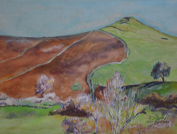 Œuvre contemporaine nommée « La montagne pistache-chocolat (de Oran à Tlemcen) », Réalisée par AFFIF CHERFAOUI