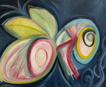 Œuvre contemporaine nommée « Le Papillon », Réalisée par KRIS RIGA