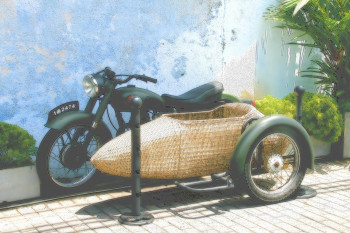 Œuvre contemporaine nommée « SIDE CAR », Réalisée par DAPSANSE