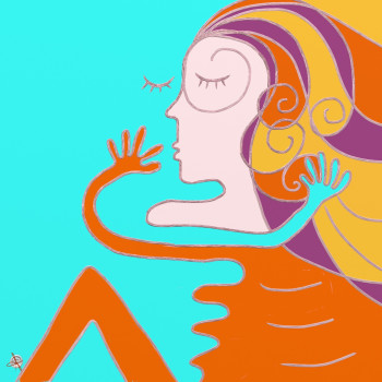 Œuvre contemporaine nommée « In consciousness », Réalisée par CATHERINE ANGELKOLOR