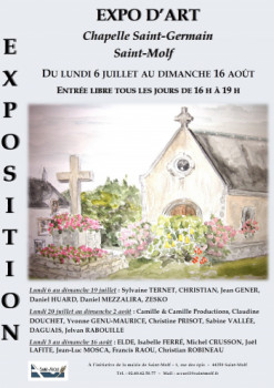 Œuvre contemporaine nommée « Chapelle St-Germain à St-Molf - été 2020 », Réalisée par DANIEL HUARD