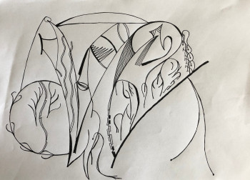Œuvre contemporaine nommée « obscurité », Réalisée par MATHON